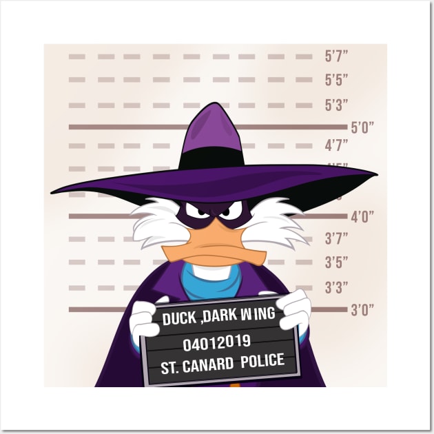 Darkwing Mugshot Wall Art by Number1Robot